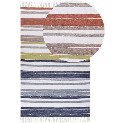 Beliani Mehrfarbig Teppich - Handgefertigt Synthetisch 140x200cm Indoor Outdoor Beliani Mehrfarbig Teppich - Handgefertigt Synthetisch 140x200cm Indoor Outdoor