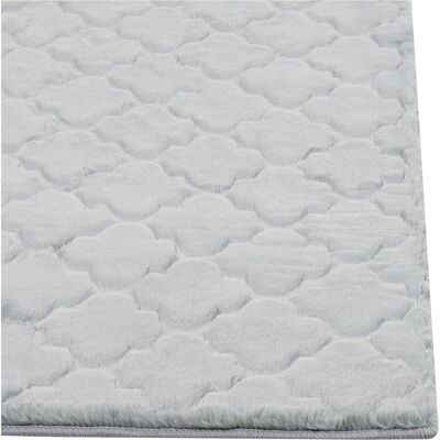 Beliani Hellgrauer Faux-Kaninchenfell-Teppich - 160 x 230 cm - Teppichart Beliani Hellgrauer Faux-Kaninchenfell-Teppich - 160 x 230 cm - Teppichart