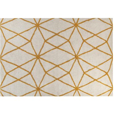 Beliani Baumwolle Geometrischer Teppich - 160x230cm - Modernes Design Beliani Baumwolle Geometrischer Teppich - 160x230cm - Modernes Design