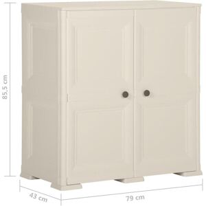 vidaXL Vanille-Eis Kunststoffschrank - Aufbewahrungsschrank vidaXL Vanille-Eis Kunststoffschrank - Aufbewahrungsschrank