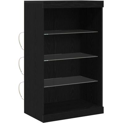 vidaXL Schwarzer rechteckiger LED-Sideboard - Sideboard vidaXL Schwarzer rechteckiger LED-Sideboard - Sideboard