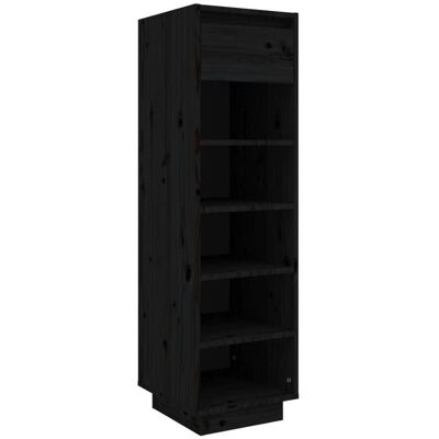 vidaXL Schwarzes Holzschuhschrank - Schuhorganizer & Regal vidaXL Schwarzes Holzschuhschrank - Schuhorganizer & Regal