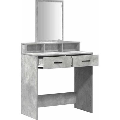 vidaXL Grauer MDF Frisiertisch mit Schubladen - Schminktische vidaXL Grauer MDF Frisiertisch mit Schubladen - Schminktische