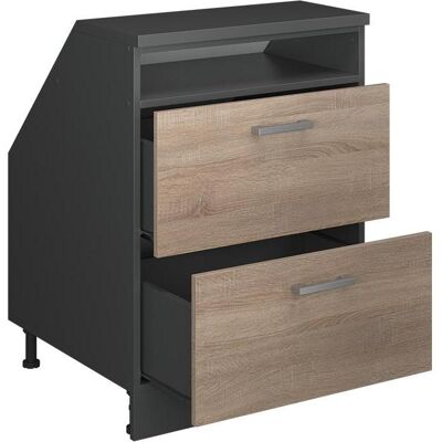 Vicco, Kommode + Sideboard, Dachschrägenschrank Rion, Sonoma/Anthrazit, 60 x 81.6 cm mit 2 Schubladen, Schrankkorpus 60 cm Tiefe (60 x 60 x 83.80 cm) Vicco, Kommode + Sideboard, Dachschrägenschrank Rion, Sonoma/Anthrazit, 60 x 81.6 cm mit 2 Schubladen, Schrankkorpus 60 cm Tiefe (60 x 60 x 83.80 cm)