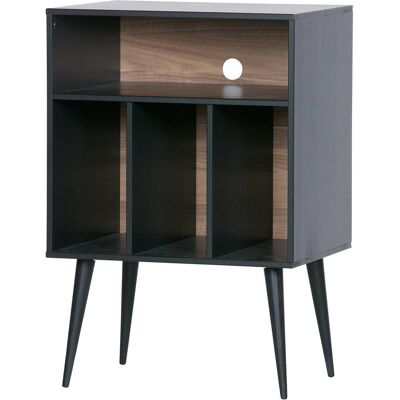 Woood James Vinylaufbewahrung - Schwarz/Natur - Modernes skandinavisches Design Woood James Vinylaufbewahrung - Schwarz/Natur - Modernes skandinavisches Design