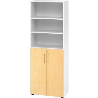 hjh OFFICE PRO BETA 9 Weiß/Ahorn Schrank - Büromöbel hjh OFFICE PRO BETA 9 Weiß/Ahorn Schrank - Büromöbel