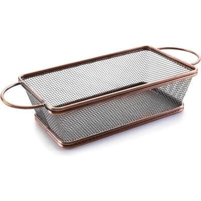 Lacor, Aufbewahrungskorb, Korb rechteckig bronze 21x11x6cm mit 2 Griffen (11 cm) Lacor, Aufbewahrungskorb, Korb rechteckig bronze 21x11x6cm mit 2 Griffen (11 cm)