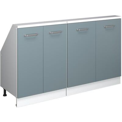 Vicco, Kommode + Sideboard, Dachschrägenschrank-Set Rion, Blau-Grau/Weiss/Weiss, 2er Set (46 x 140 x 83.80 cm) Vicco, Kommode + Sideboard, Dachschrägenschrank-Set Rion, Blau-Grau/Weiss/Weiss, 2er Set (46 x 140 x 83.80 cm)