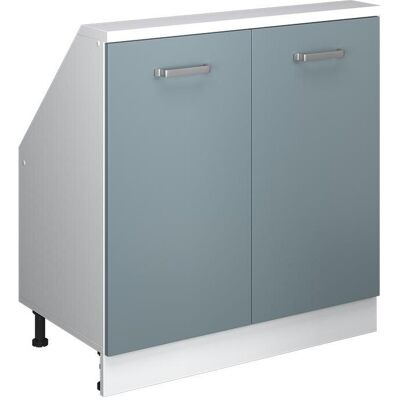 Vicco, Kommode + Sideboard, Dachschrägenschrank Rion, Blau-Grau/Weiss/Weiss, mit 2 Türen (46 x 80 x 83.80 cm) Vicco, Kommode + Sideboard, Dachschrägenschrank Rion, Blau-Grau/Weiss/Weiss, mit 2 Türen (46 x 80 x 83.80 cm)