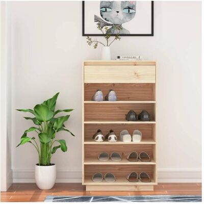 vidaXL Schuhregal aus Massivkiefer - Platzsparende Aufbewahrung vidaXL Schuhregal aus Massivkiefer - Platzsparende Aufbewahrung