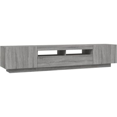 vidaXL Graues Sonoma TV-Schrank mit LED-Lichtern - Media-Einheit vidaXL Graues Sonoma TV-Schrank mit LED-Lichtern - Media-Einheit