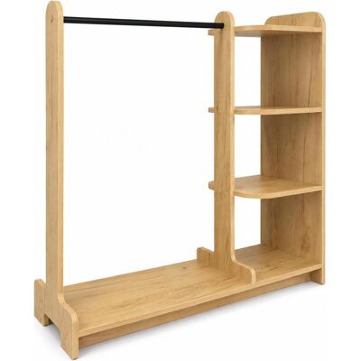 VCM, Garderobe + Kleiderstange, Holz Kleiderständer mit Regal Lempu L VCM, Garderobe + Kleiderstange, Holz Kleiderständer mit Regal Lempu L