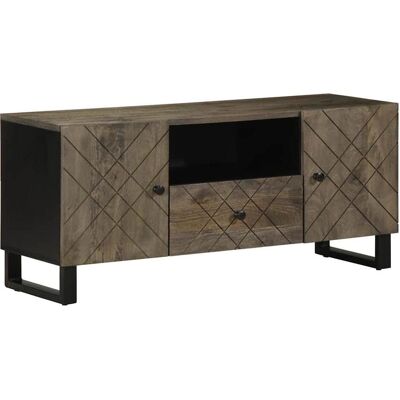 vidaXL Schwarzer Mangoholz TV-Schrank - 105x33x46 cm - TV Sideboard vidaXL Schwarzer Mangoholz TV-Schrank - 105x33x46 cm - TV Sideboard