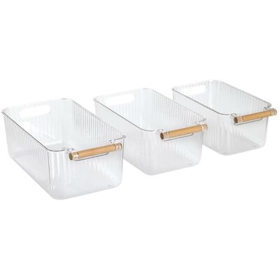Zeller Present, Aufbewahrungsbox, Aufbewahrungsboxen-Set Kunststoff mit Bambushenkel 3-teilig (3x, 34 x 18 x 12 cm) Zeller Present, Aufbewahrungsbox, Aufbewahrungsboxen-Set Kunststoff mit Bambushenkel 3-teilig (3x, 34 x 18 x 12 cm)