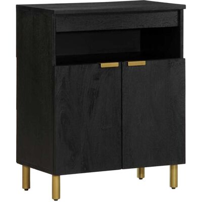 vidaXL Sideboard Schwarz 60x33x75 cm Holzwerkstoff - Sideboard vidaXL Sideboard Schwarz 60x33x75 cm Holzwerkstoff - Sideboard