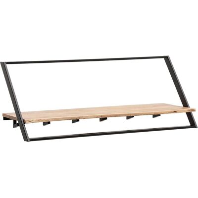 FineBuy, Kleiderhaken + Wandgarderobe, Wandgarderobe Akazie Massivholz Metall 100cm Hängegarderobe Industrial Baumkante FineBuy, Kleiderhaken + Wandgarderobe, Wandgarderobe Akazie Massivholz Metall 100cm Hängegarderobe Industrial Baumkante