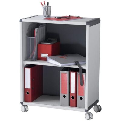 Fast Paper Mobile Bücherregal - 2 Fächer Grau/Charcoal - Regal Fast Paper Mobile Bücherregal - 2 Fächer Grau/Charcoal - Regal
