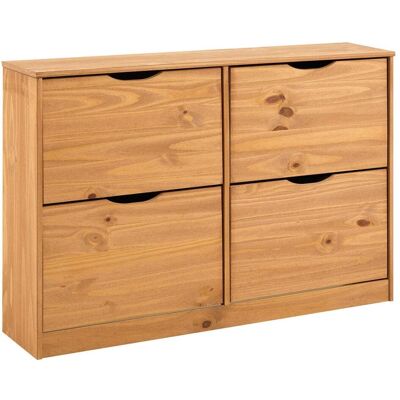 Idimex - ShoeCabinet2x2PineHoney - 2x2 - Pine Honey - Schuhschrank Idimex - ShoeCabinet2x2PineHoney - 2x2 - Pine Honey - Schuhschrank