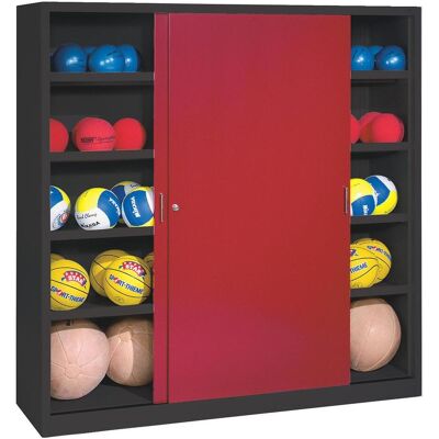 C+P, Aktenschrank, Ballschrank (HxBxT: 195x120x40 cm, mit Vollblech-Schiebetüren, Typ 4) (120 x 40 x 195 cm) C+P, Aktenschrank, Ballschrank (HxBxT: 195x120x40 cm, mit Vollblech-Schiebetüren, Typ 4) (120 x 40 x 195 cm)