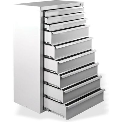 ADB MAMMUT Lichtgrauer Aktenschrank - 9 Schubladen, 70x43,5x120 cm ADB MAMMUT Lichtgrauer Aktenschrank - 9 Schubladen, 70x43,5x120 cm