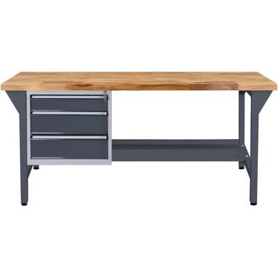 ADB, Werkbank + Arbeitsbock, Werkbank anthrazitgrau, lichtgrau 3 Schubladen 150,0 x 75,0 x 85,0 cm (75 cm, 150 cm) ADB, Werkbank + Arbeitsbock, Werkbank anthrazitgrau, lichtgrau 3 Schubladen 150,0 x 75,0 x 85,0 cm (75 cm, 150 cm)