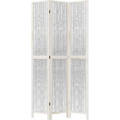 vidaXL Weiß 3-Panel Raumteiler - Raumteiler vidaXL Weiß 3-Panel Raumteiler - Raumteiler