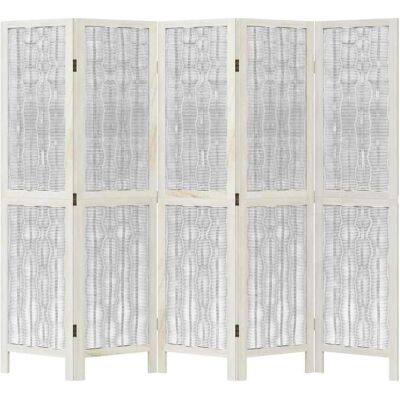 vidaXL Weiß 5-Panel Raumteiler - Büro Privacy Screen vidaXL Weiß 5-Panel Raumteiler - Büro Privacy Screen