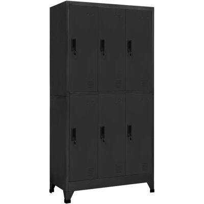 vidaXL Schließfachschrank Anthrazit Stahl Büroschrank Möbel - Locker Cabinet vidaXL Schließfachschrank Anthrazit Stahl Büroschrank Möbel - Locker Cabinet
