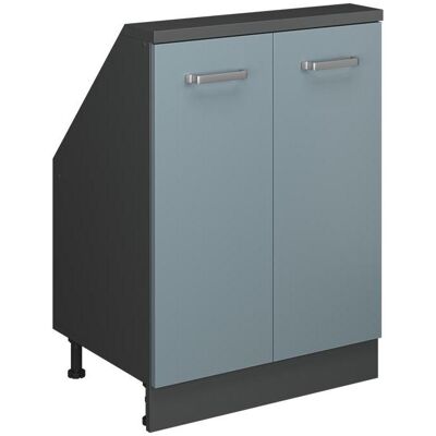 Vicco, Kommode + Sideboard, Dachschrägenschrank Rion, Blau-Grau/Anthrazit/Anthrazit, mit 2 Türen (46 x 60 x 83.80 cm) Vicco, Kommode + Sideboard, Dachschrägenschrank Rion, Blau-Grau/Anthrazit/Anthrazit, mit 2 Türen (46 x 60 x 83.80 cm)