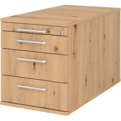 Hammerbacher Eichen Schubladenschrank - Soft-Close, Zentralverriegelung, 3 Schubladen Hammerbacher Eichen Schubladenschrank - Soft-Close, Zentralverriegelung, 3 Schubladen