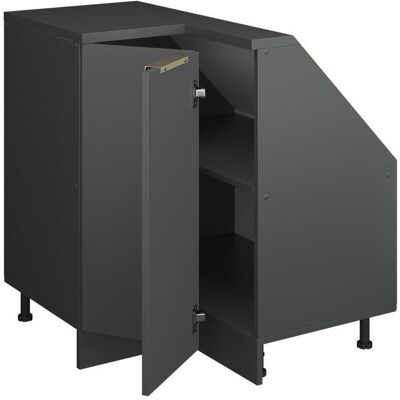 Vicco, Kommode + Sideboard, Dachschrägenschrank Eckschrank Rion, Anthrazit-Gold/Anthrazit, 75.6 x 81.6 cm mit 1 Tür (46 x 75.60 x 83.80 cm) Vicco, Kommode + Sideboard, Dachschrägenschrank Eckschrank Rion, Anthrazit-Gold/Anthrazit, 75.6 x 81.6 cm mit 1 Tür (46 x 75.60 x 83.80 cm)