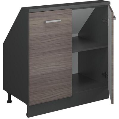Vicco, Kommode + Sideboard, Dachschrägenschrank Rion, Edelgrau/Anthrazit/Anthrazit, mit 2 Türen (46 x 80 x 83.80 cm) Vicco, Kommode + Sideboard, Dachschrägenschrank Rion, Edelgrau/Anthrazit/Anthrazit, mit 2 Türen (46 x 80 x 83.80 cm)