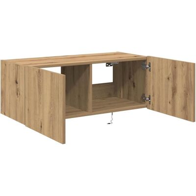vidaXL TV-Schrank - Rustikales Holz mit LED-Beleuchtung vidaXL TV-Schrank - Rustikales Holz mit LED-Beleuchtung