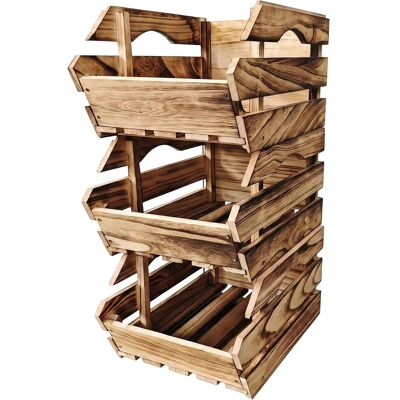 Relaxdays, Aufbewahrungsbox, 3x Stapelkiste (3x, 38 x 27 x 50 cm) Relaxdays, Aufbewahrungsbox, 3x Stapelkiste (3x, 38 x 27 x 50 cm)