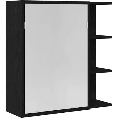 vidaXL Badspiegelschrank Schwarze Eiche - Modernes Design vidaXL Badspiegelschrank Schwarze Eiche - Modernes Design