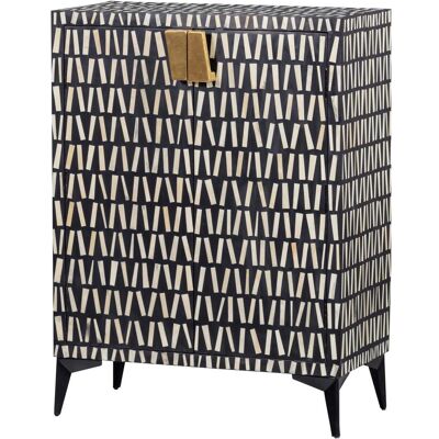 WOOOD Menne Schwarzer Highboard - 81cm x 108cm x 43cm WOOOD Menne Schwarzer Highboard - 81cm x 108cm x 43cm