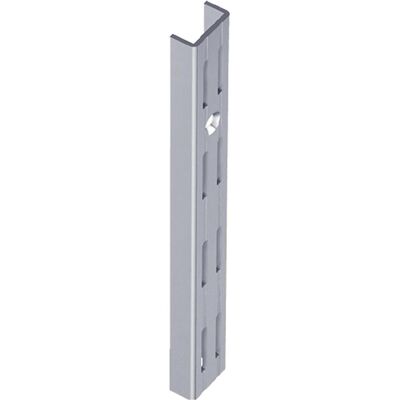 Element-System, Regalträger, Wandschiene Länge 1000 mm weissaluminium Stahl zweireihige Lochung Element-System, Regalträger, Wandschiene Länge 1000 mm weissaluminium Stahl zweireihige Lochung