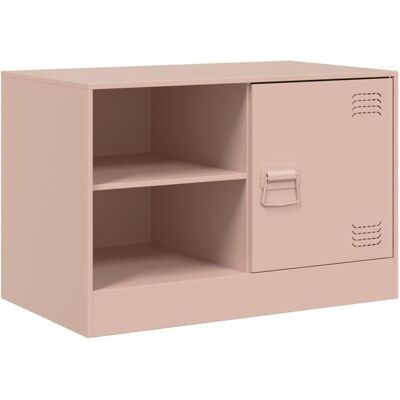 vidaXL Pink 2 Stück TV-Schränke Stahl - TV Schrank vidaXL Pink 2 Stück TV-Schränke Stahl - TV Schrank