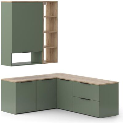 Vicco, Wohnwand, Wohnwand Wido, Grün/Sonoma, 5 Teile (40 x 40 x 50 cm) Vicco, Wohnwand, Wohnwand Wido, Grün/Sonoma, 5 Teile (40 x 40 x 50 cm)