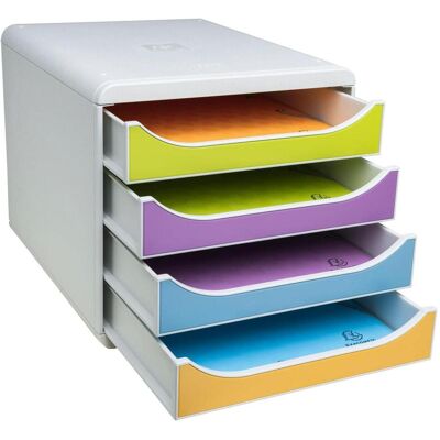 Exacompta Dokumentenablage, Schubladenbox BIG BOX, 4 Schubladen, Pop N'Co (A4+) Exacompta Dokumentenablage, Schubladenbox BIG BOX, 4 Schubladen, Pop N'Co (A4+)