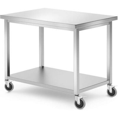 Hendi 815786 Edelstahl-Mobilarbeitsstation mit Regal - 100x70x85 cm Hendi 815786 Edelstahl-Mobilarbeitsstation mit Regal - 100x70x85 cm