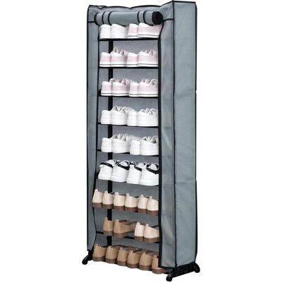 Pricenet Herzberg HG-8076 - Schuhregal - 9 Ebenen Grau Pricenet Herzberg HG-8076 - Schuhregal - 9 Ebenen Grau
