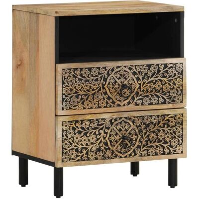 vidaXL Nachttisch Mango Holz Retro Stil - Nachttisch vidaXL Nachttisch Mango Holz Retro Stil - Nachttisch