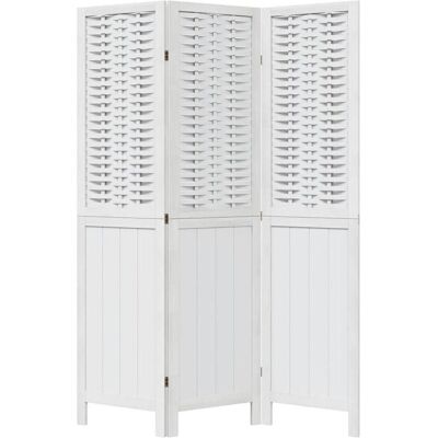 vidaXL Weiße 3-Panel Raumteiler - Raumteiler vidaXL Weiße 3-Panel Raumteiler - Raumteiler