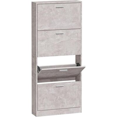 VidaXL Schuhschrank Beton Grau 59x17x150 cm - Moderner Aufbewahrungsmöbel VidaXL Schuhschrank Beton Grau 59x17x150 cm - Moderner Aufbewahrungsmöbel
