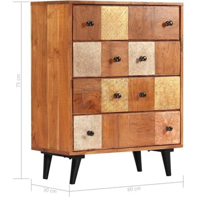 vidaXL Massivholz Akazie Kommode - Vintage Design vidaXL Massivholz Akazie Kommode - Vintage Design