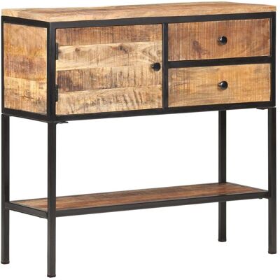 vidaXL Rauer Mango Holz Sideboard - Industrielle Aufbewahrung vidaXL Rauer Mango Holz Sideboard - Industrielle Aufbewahrung