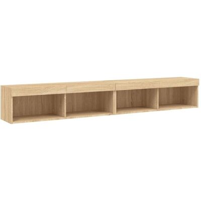 vidaXL TV-Möbel mit LED-Beleuchtung 2 Stück Sonoma Eiche vidaXL TV-Möbel mit LED-Beleuchtung 2 Stück Sonoma Eiche
