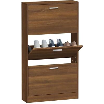 vidaXL Schuhschrank Eiche Braun 59x17x108 cm - Schuhschrank vidaXL Schuhschrank Eiche Braun 59x17x108 cm - Schuhschrank