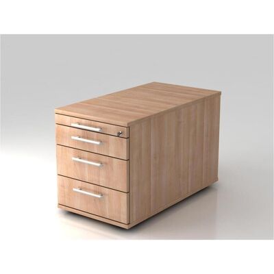 Hammerbacher Rollcontainer 80cm - Nussbaum - 3 Schub - Rollcontainer 80cm Hammerbacher Rollcontainer 80cm - Nussbaum - 3 Schub - Rollcontainer 80cm